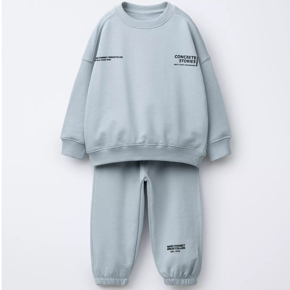 Zara Kids Matching Set in Light Blue